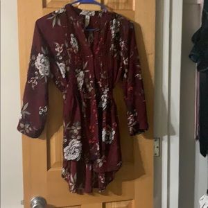 Maroon dressy blouse